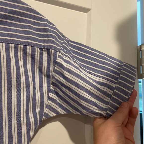 Boys, free assembly xSmall 4–5 button-down blue and white striped multi pattern - Picture 7 of 9